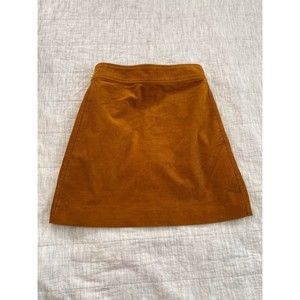 Mustard corduroy mini skirt